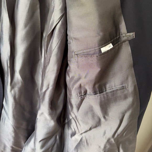 Calvin Klein Men’s Blazer 46R 100%‎ Wool Navy Blue Dress Coat - Picture 10 of 11